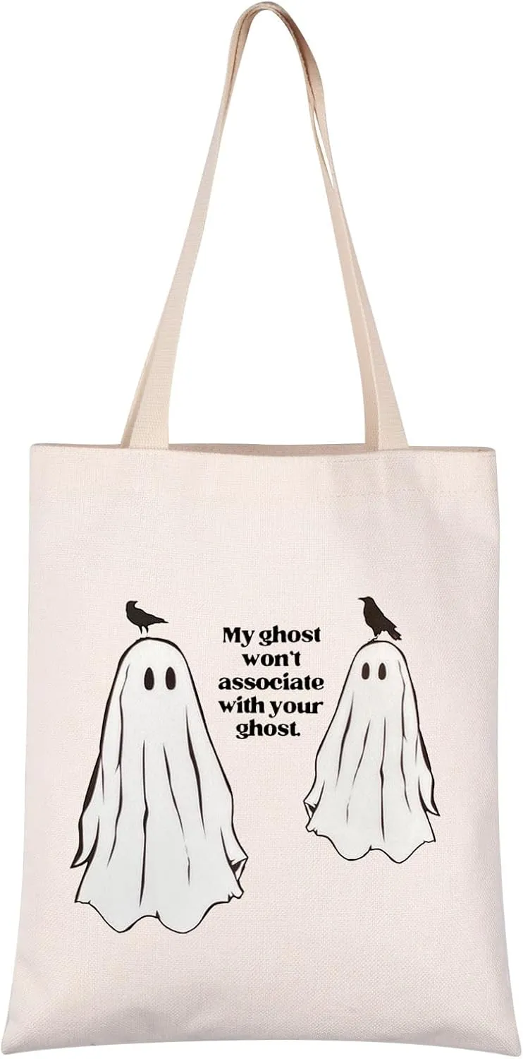 VAMSII S Of Crows Inspired Tote Bag Fantasy Book Lover Reader Gift Book Merchandise (My ghost tote)