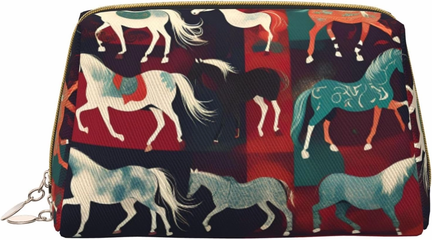 Various Kinds Of Horses Toiletry Pouch, Travel-Friendly Makeup Organizer For Makeup Brushes, Lipsticks