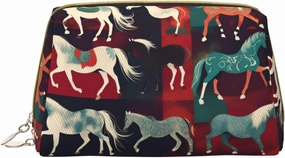 Various Kinds Of Horses Toiletry Pouch, Travel-Friendly Makeup Organizer For Makeup Brushes, Lipsticks