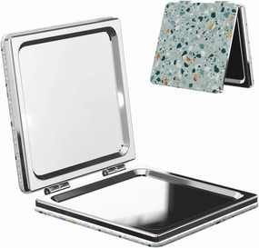 Venetian Terrazzo Floor Women Small Makeup Mirror Compact Handheld Cosmetic Mirror for Purse Pocket