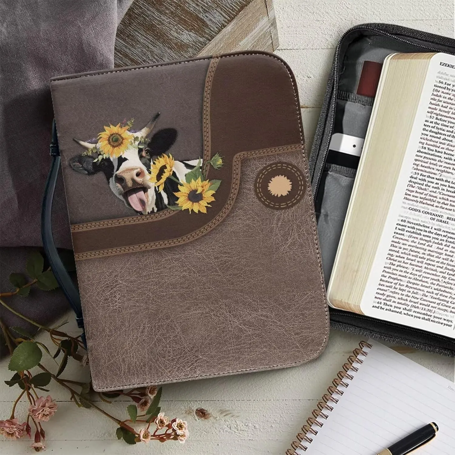 Waterproof Bible Carrying Bag Bible Case and Organizer Church Protector for Women Men