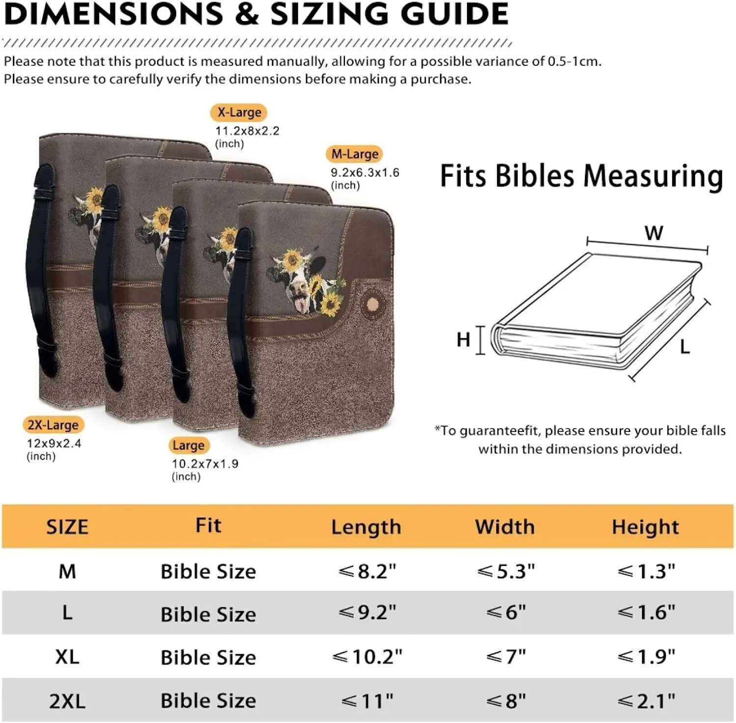 Waterproof Bible Carrying Bag Bible Case and Organizer Church Protector for Women Men
