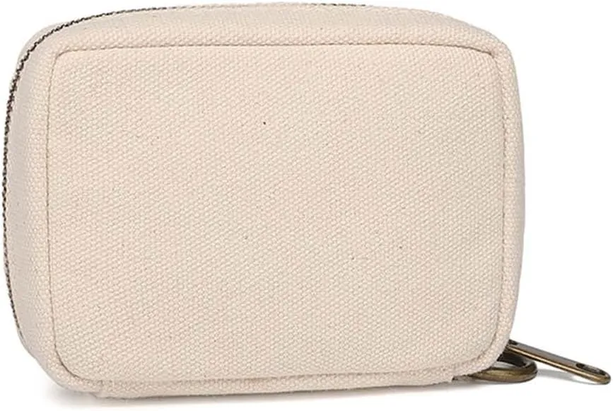 Women's Makeup Bag Cotton Canvas Wristband Bag Lightweight and Stylish Ideal for Travel and Daily Use
