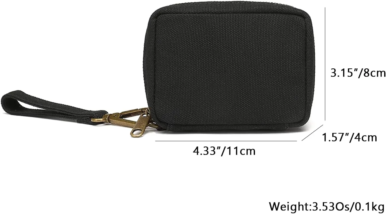 Women's Makeup Bag Cotton Canvas Wristband Bag Lightweight and Stylish Ideal for Travel and Daily Use