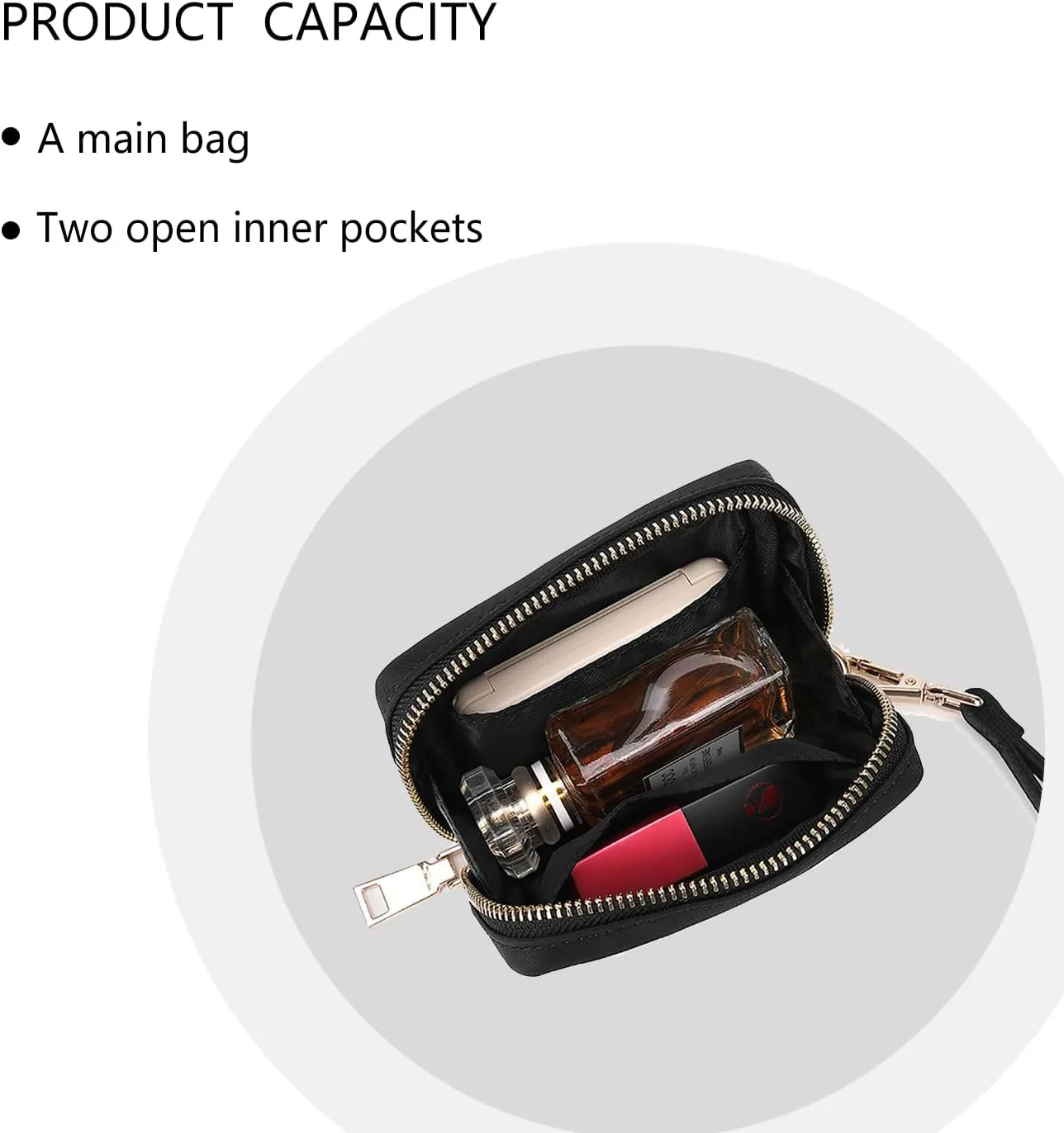 Womens Makeup Bag Wristband Bag Cotton Canvas Nylon Pouch Lightweight Ideal for Travel and Everyday Use