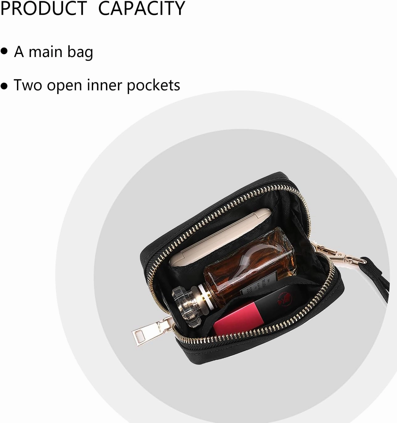 Womens Makeup Bag Wristband Bag Cotton Canvas Nylon Pouch Lightweight Ideal for Travel and Everyday Use