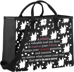 WSNANG Smile Cosmetic Bag Anime Makeup Zipper Bag Cartoon Movie Fans Gift Demon Cartoon Gift (enemies Tote)
