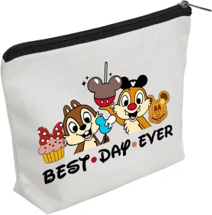 WZJHCL Chip Makeup Pouch Dale Cosmetic Kit Bag Dale Snacks Storage Pouch Bag Squirrel Double Trouble Gift (Chip Best Day Ever)