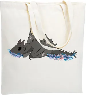 WZJHCL Novel Inspired Tote Bag Dragon Flower Handbag Book Lover Gift Bookish Bookworm Shoulder Bag (Dragon Flower Tote Bag)