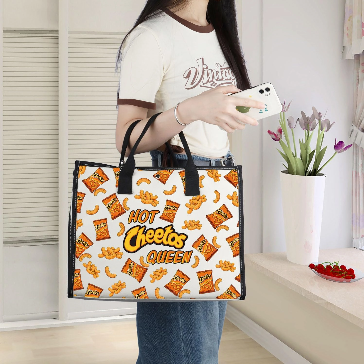 WZMPA Corncob Food Cosmetic Bag Food Fans Gifts Hot Queen Makeup Zipper Pouch Bag For Friend family (Hot Queen 2-TB)