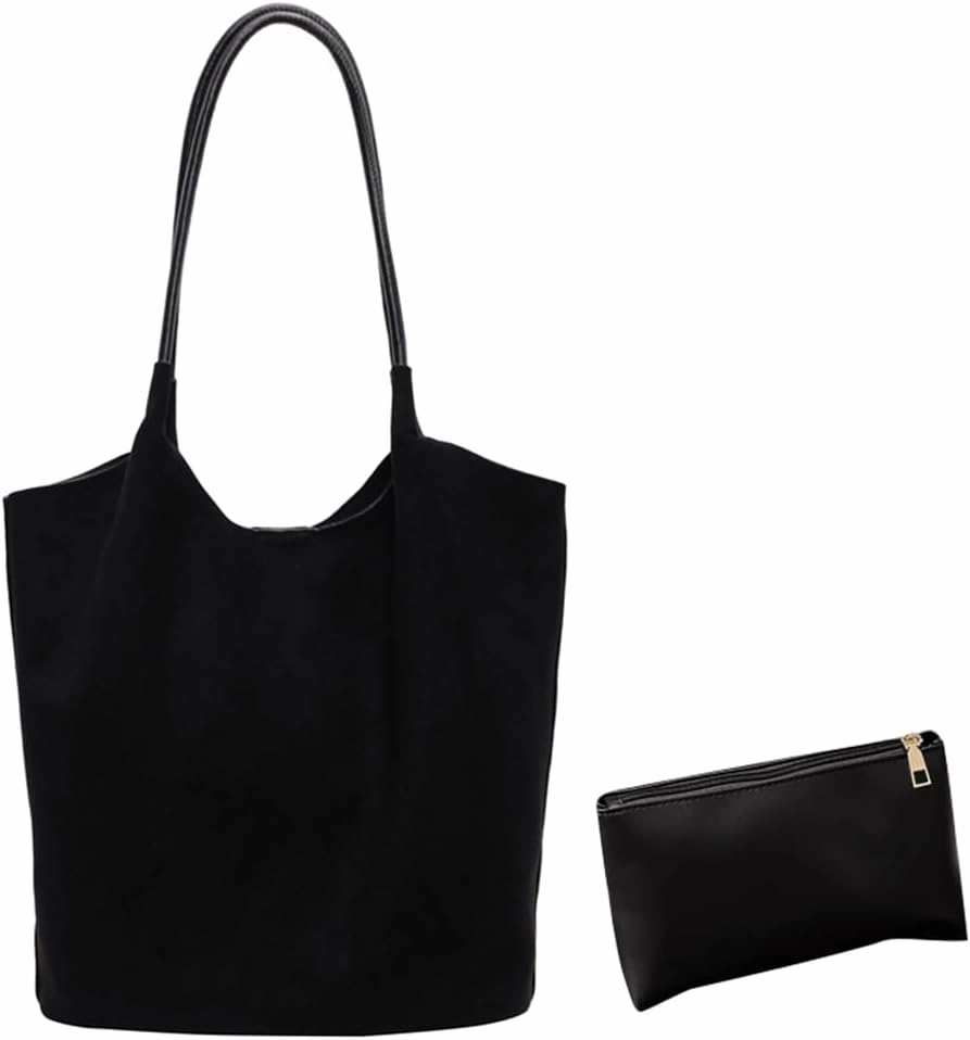 YFGBCX Suede Tote Bags for Women - Slouchy Hobo Handbag for Office & Work - Fall Season