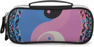 Yin Yang Pattern Leather Makeup Bag Portable Small Cosmetic Organizer Waterproof Toiletry Bags Brushes Pencils And Travel Make Up Accessories