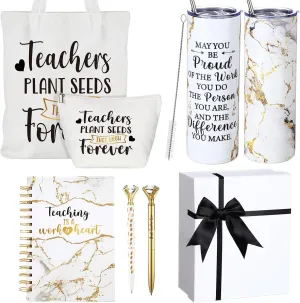 Yungyan 2025 Teacher Appreciation Graduation Gifts Set Teachers' Day Retirement Birthday Presents Thank You Box from Student(Gold)